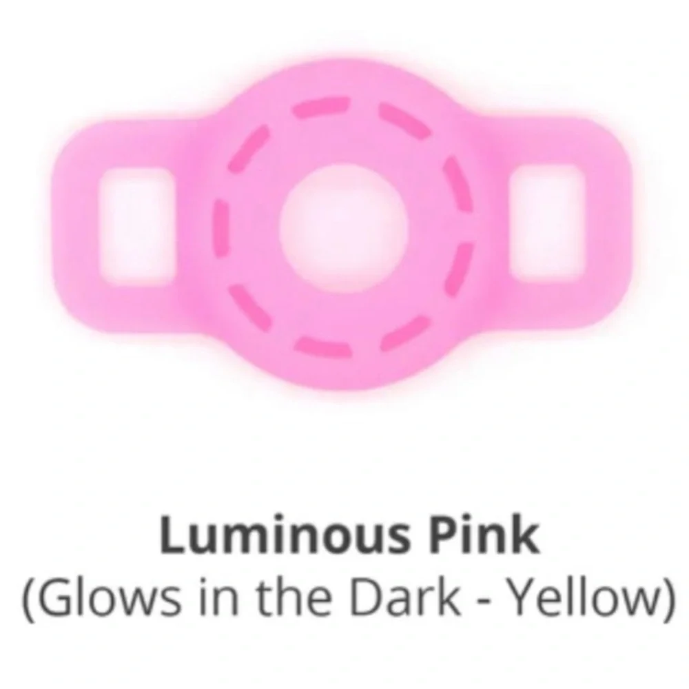 AirTag® Holder for Small Pet Collars-Sized for Cats + Small Dogs. Luminous Pink